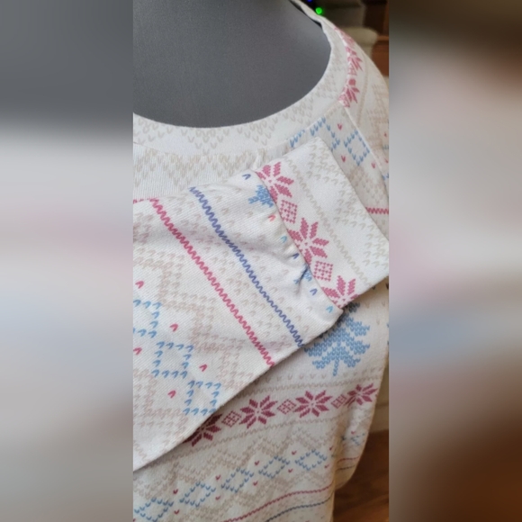 SOL ANGELES SOFT LONG SLEEVE LOUNGE TOP CREAM RED BLUE L - Picture 3 of 8